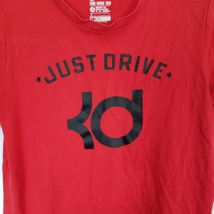 Nike Ss Tshirt - Just Drive, red,dri-fit
